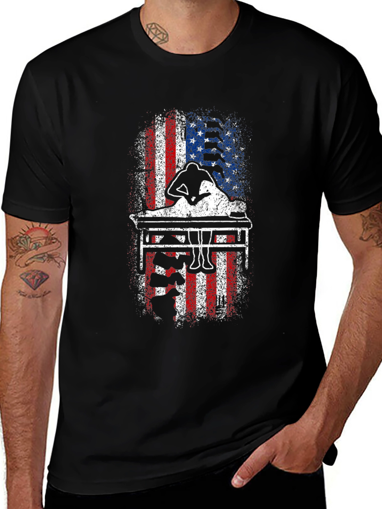 Variant 29 of Patriotic Billiards Player T-Shirt