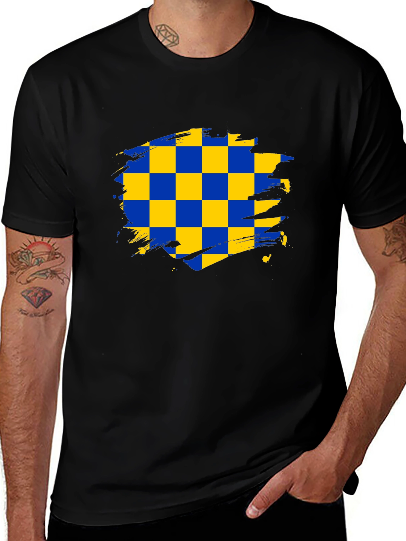 Variant 23 of Checkered Flag Graphic Tee - Bold and Stylish