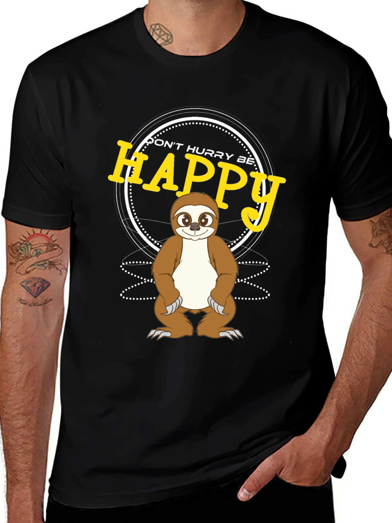 Variant 15 of Don't Hurry Be Happy Sloth Graphic T-Shirt