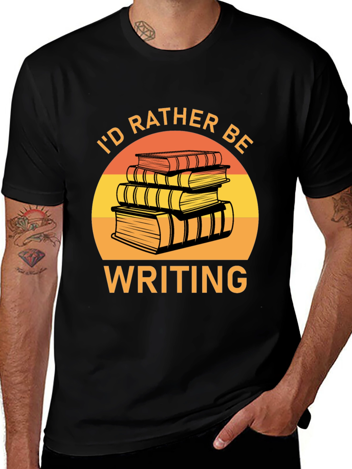 Variant 17 of I'd Rather Be Writing T-Shirt - Book Lover Tee