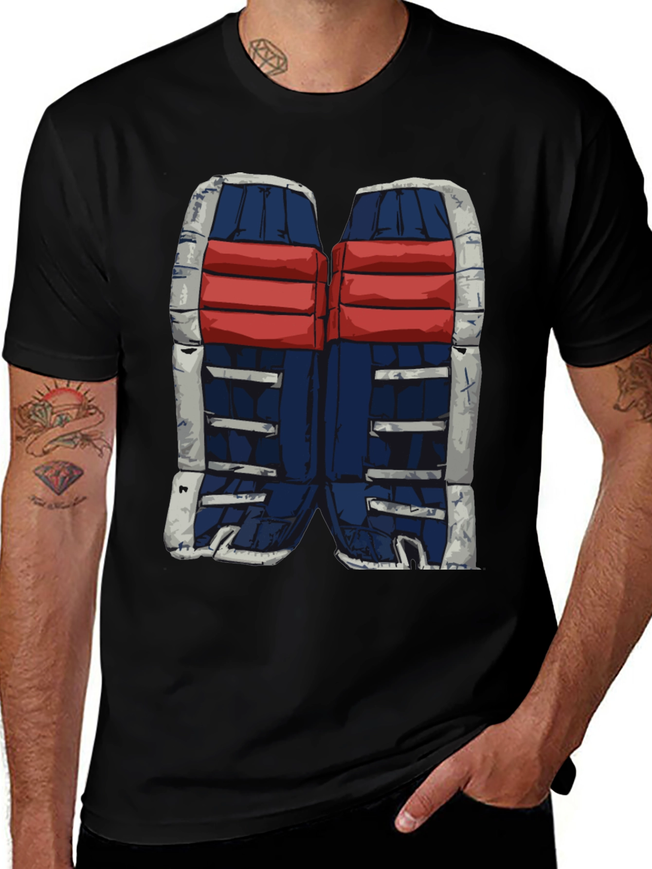Variant 13 of Goalie Pads T-Shirt: Hockey Fan Tee