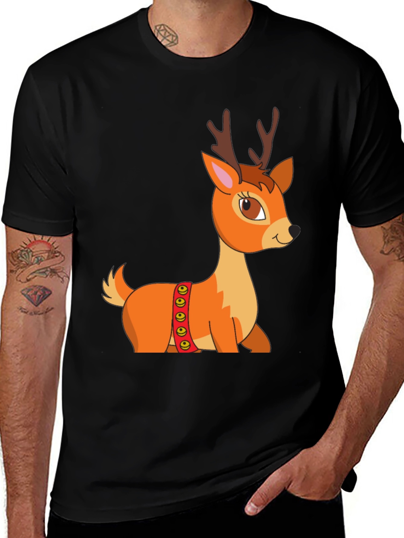 Variant 10 of Reindeer Graphic Tee - Holiday Cheer T-Shirt