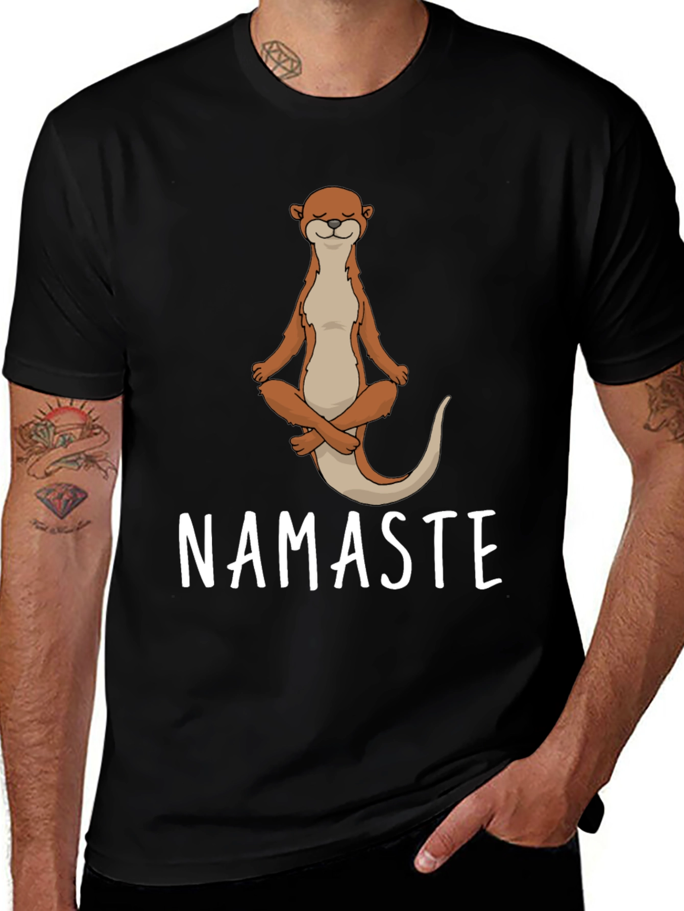 Variant 23 of Namaste Otter Graphic T-Shirt