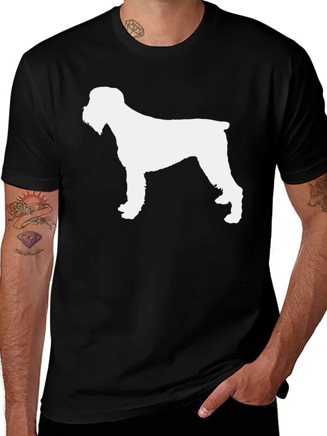 Variant 15 of Dog Breed Silhouette T-Shirt - Black