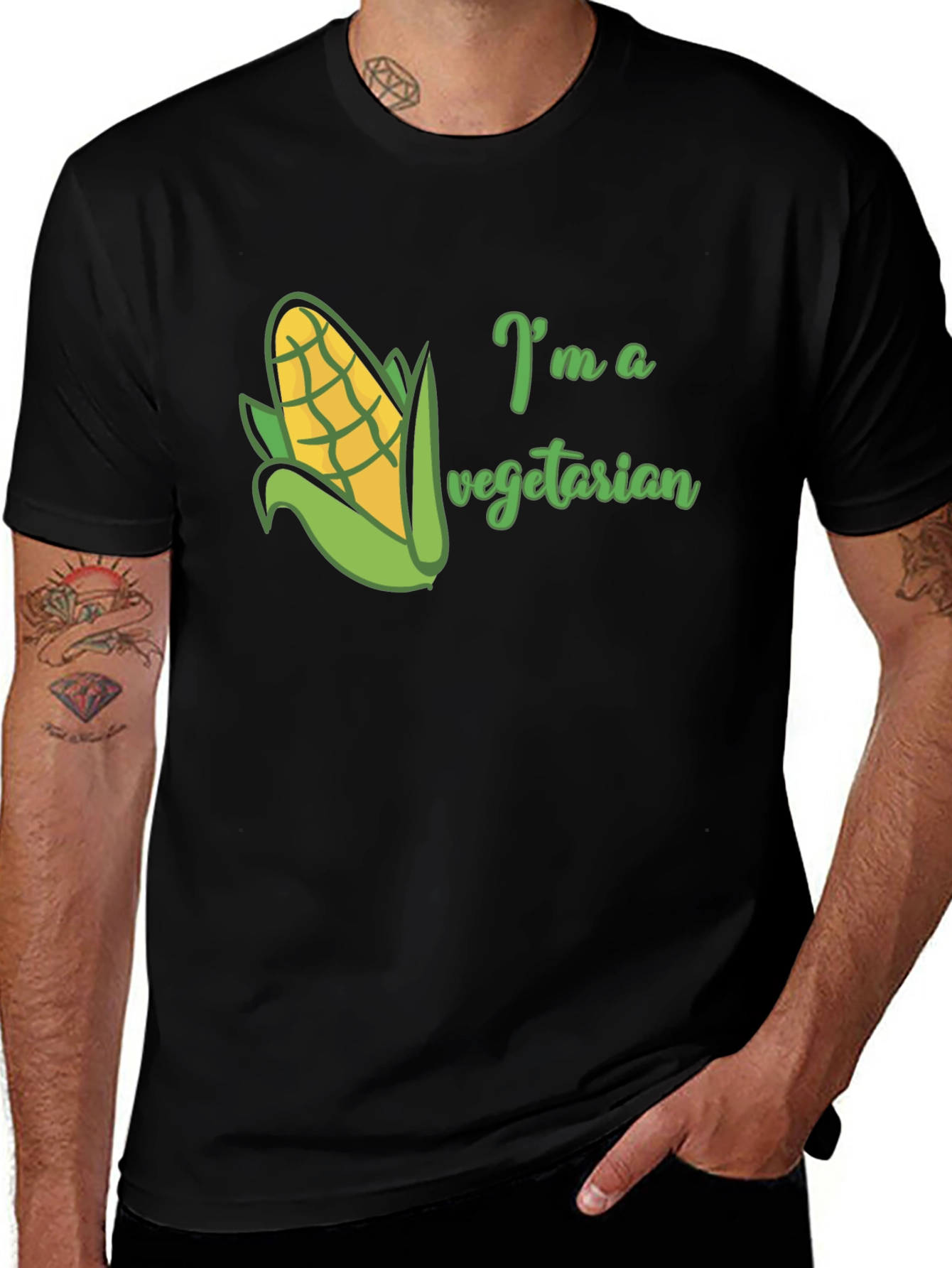 Variant 9 of I'm a Vegetarian T-Shirt - Corn Graphic Tee