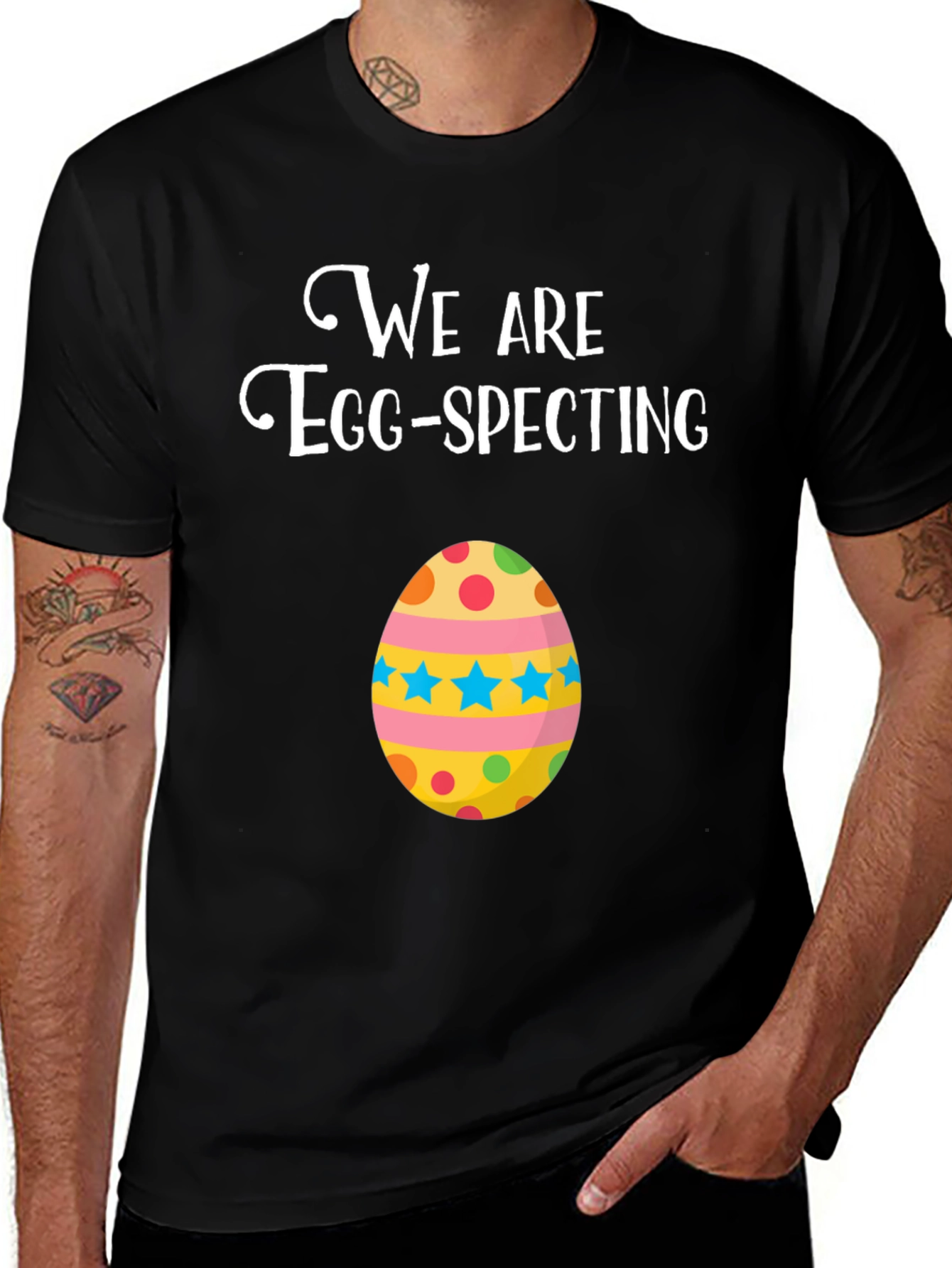 We Are Egg-Specting Funny Easter Pregnancy Shirt