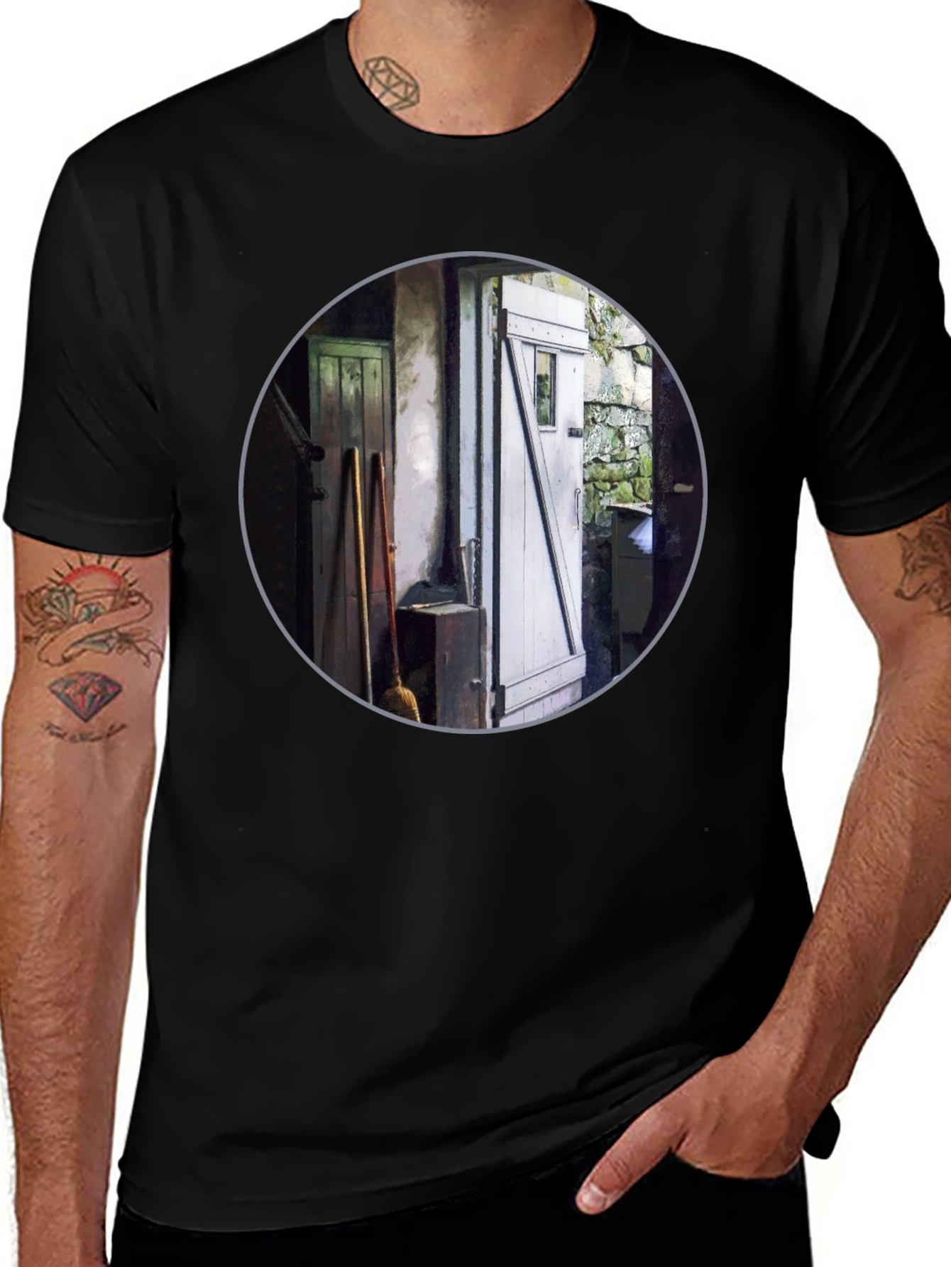 Variant 3 of Rustic Doorway Print T-Shirt