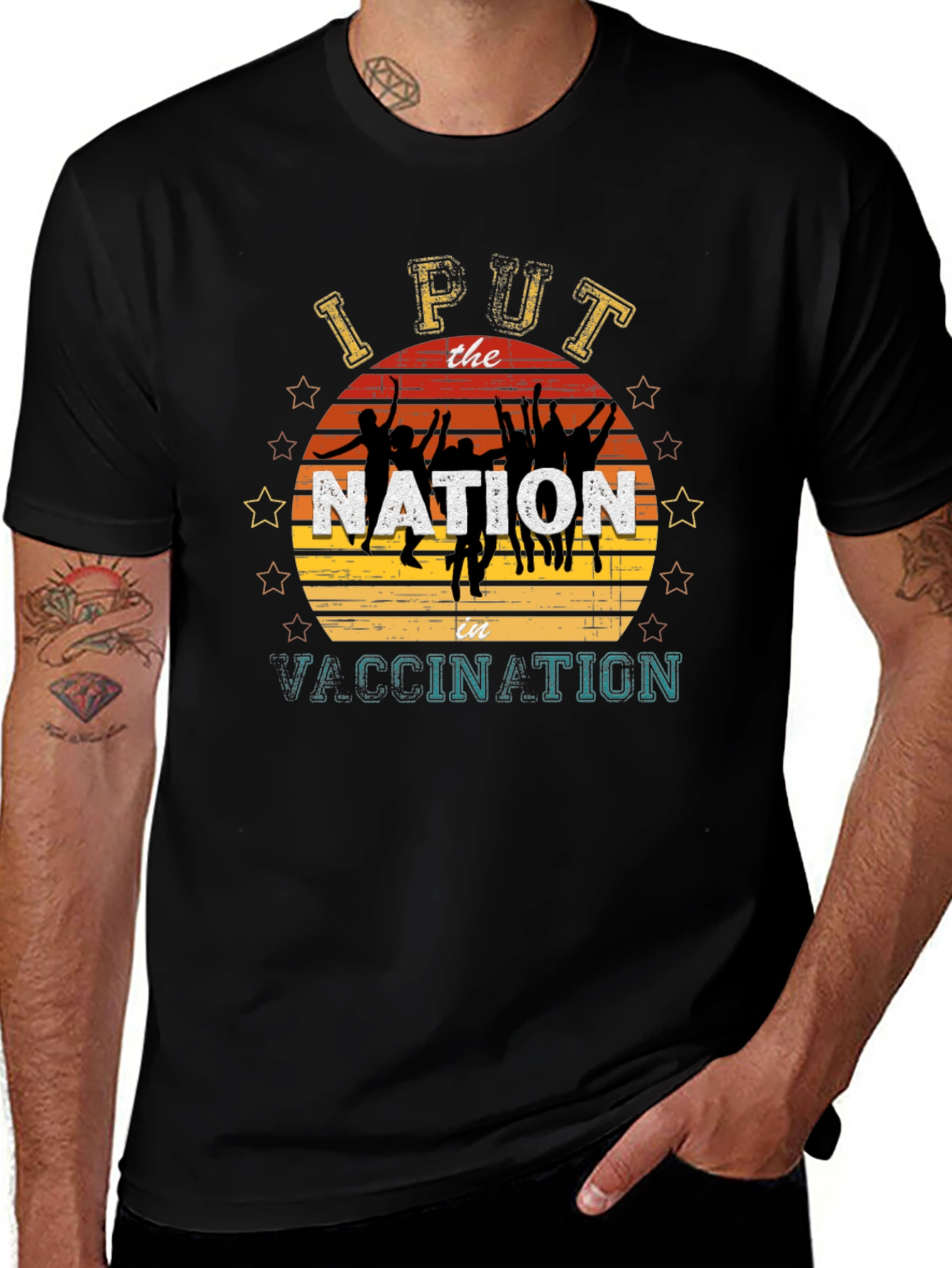 Variant 18 of I Put The Nation In Vaccination T-Shirt