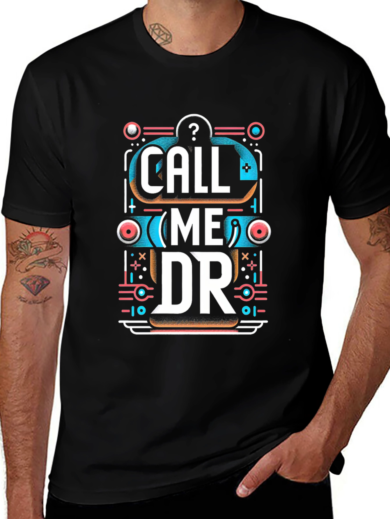 Variant 30 of Call Me DR Graphic Tee - Unique Design