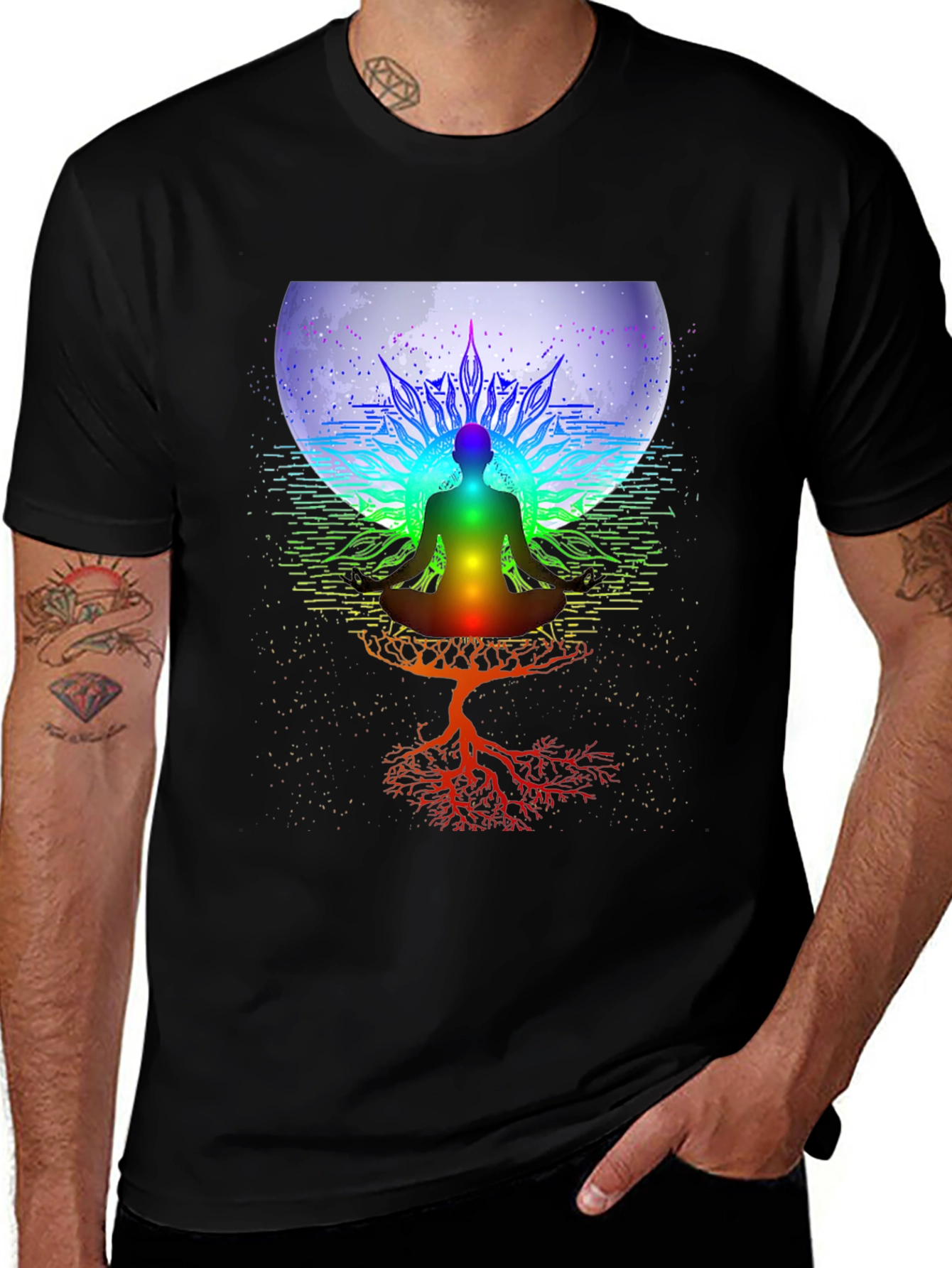 Variant 5 of Zen Chakra Tree T-Shirt - Meditate in Style