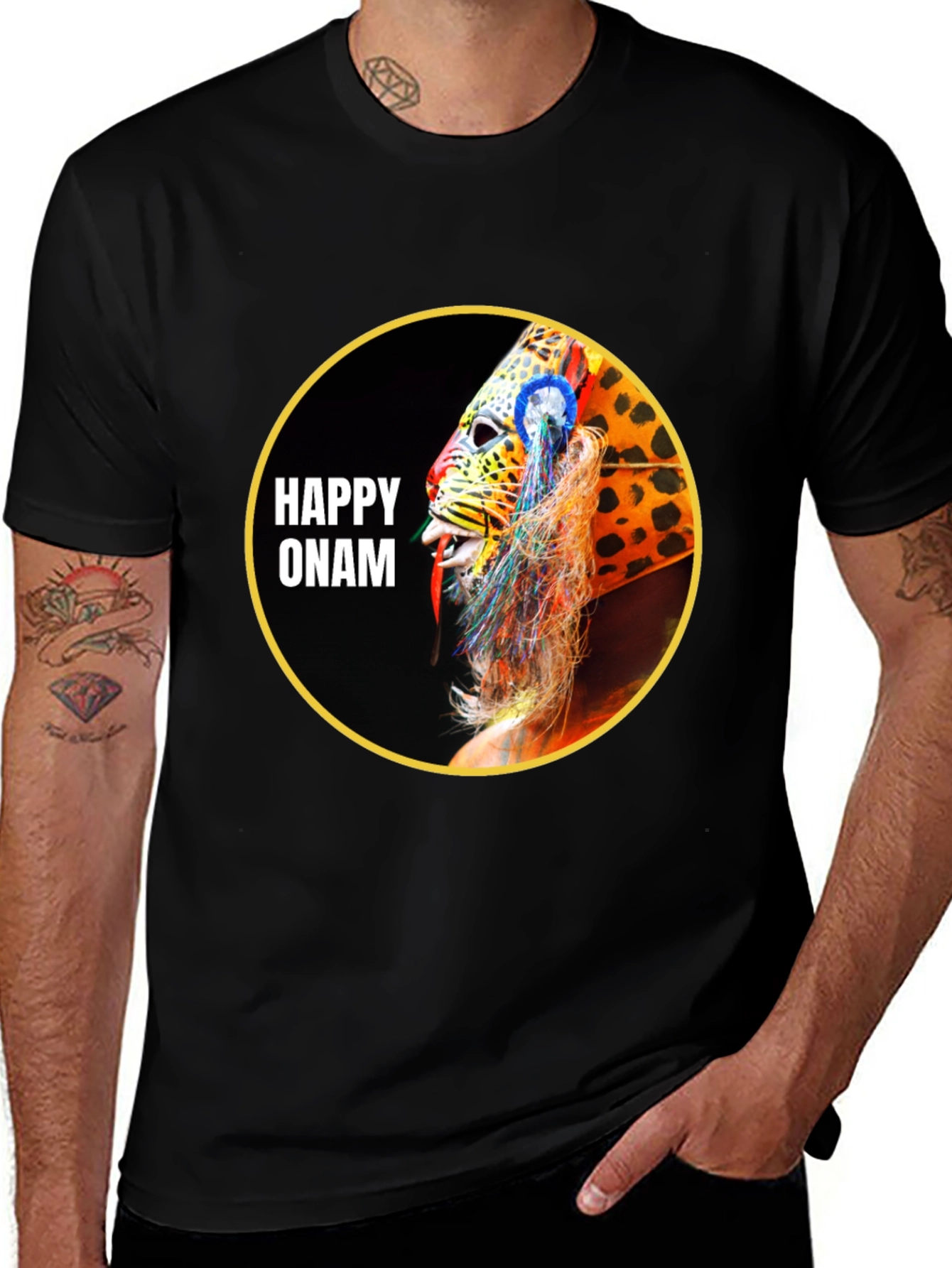 Happy Onam T-Shirt: Festive Kerala Tiger Design