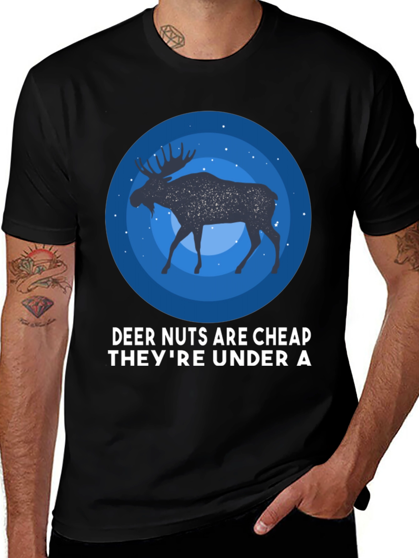 Variant 19 of Deer Nuts T-Shirt - Funny Graphic Tee for Men
