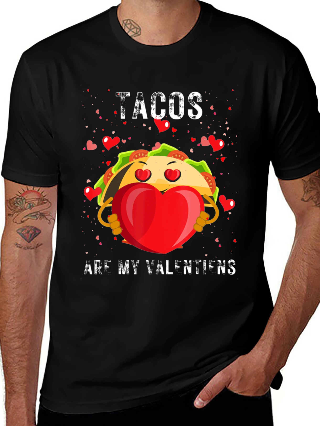 Variant 21 of Tacos Are My Valentines Graphic T-Shirt