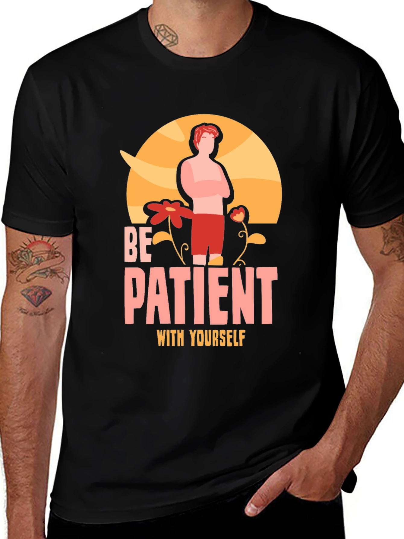 Variant 26 of Be Patient With Yourself Graphic T-Shirt