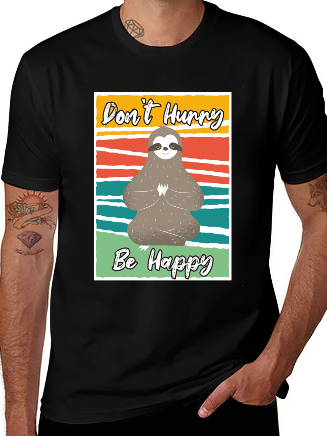 Variant 5 of Don't Hurry Be Happy Sloth Graphic T-Shirt