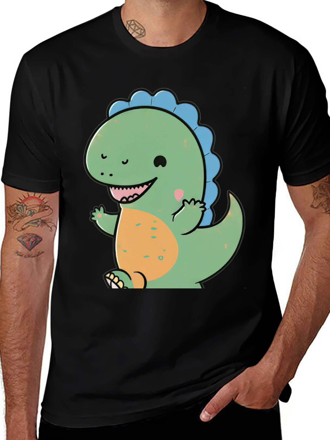 Variant 20 of Cute Cartoon Dinosaur Graphic T-Shirt