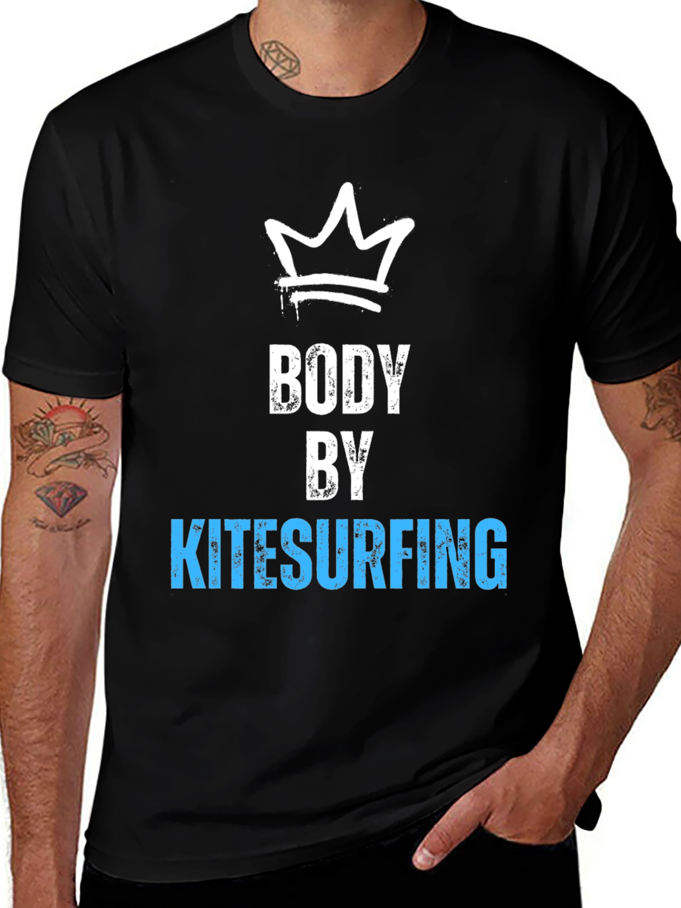 Variant 16 of Body by Kitesurfing T-Shirt - Black Crew Neck