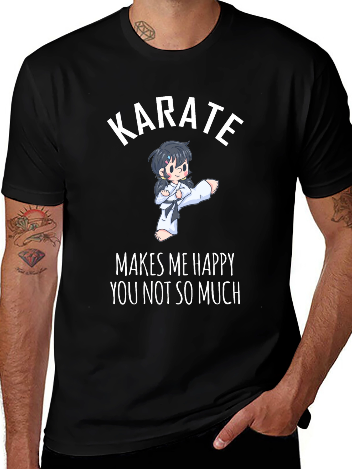 Variant 26 of Karate Makes Me Happy Graphic T-Shirt