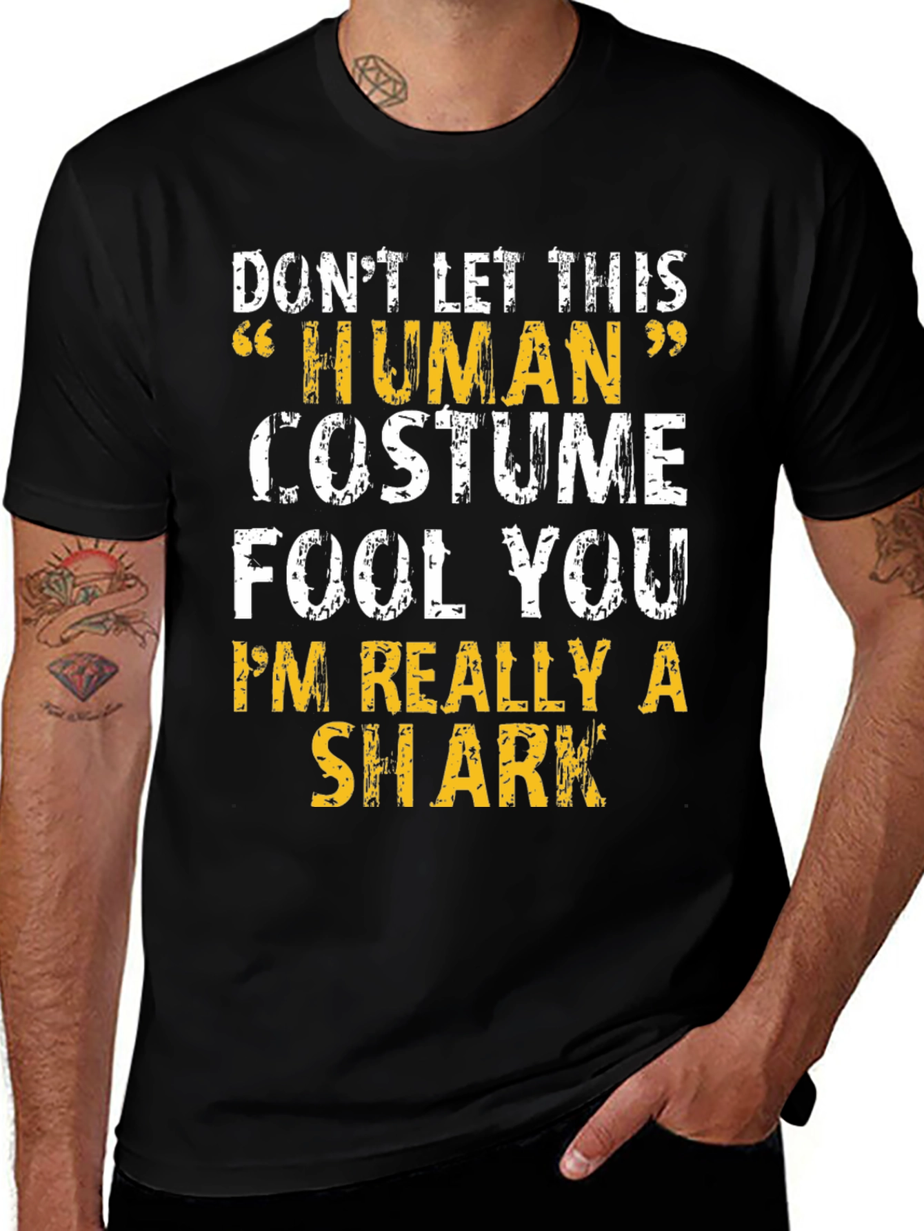 Variant 24 of Funny 'Human Costume' Graphic T-Shirt
