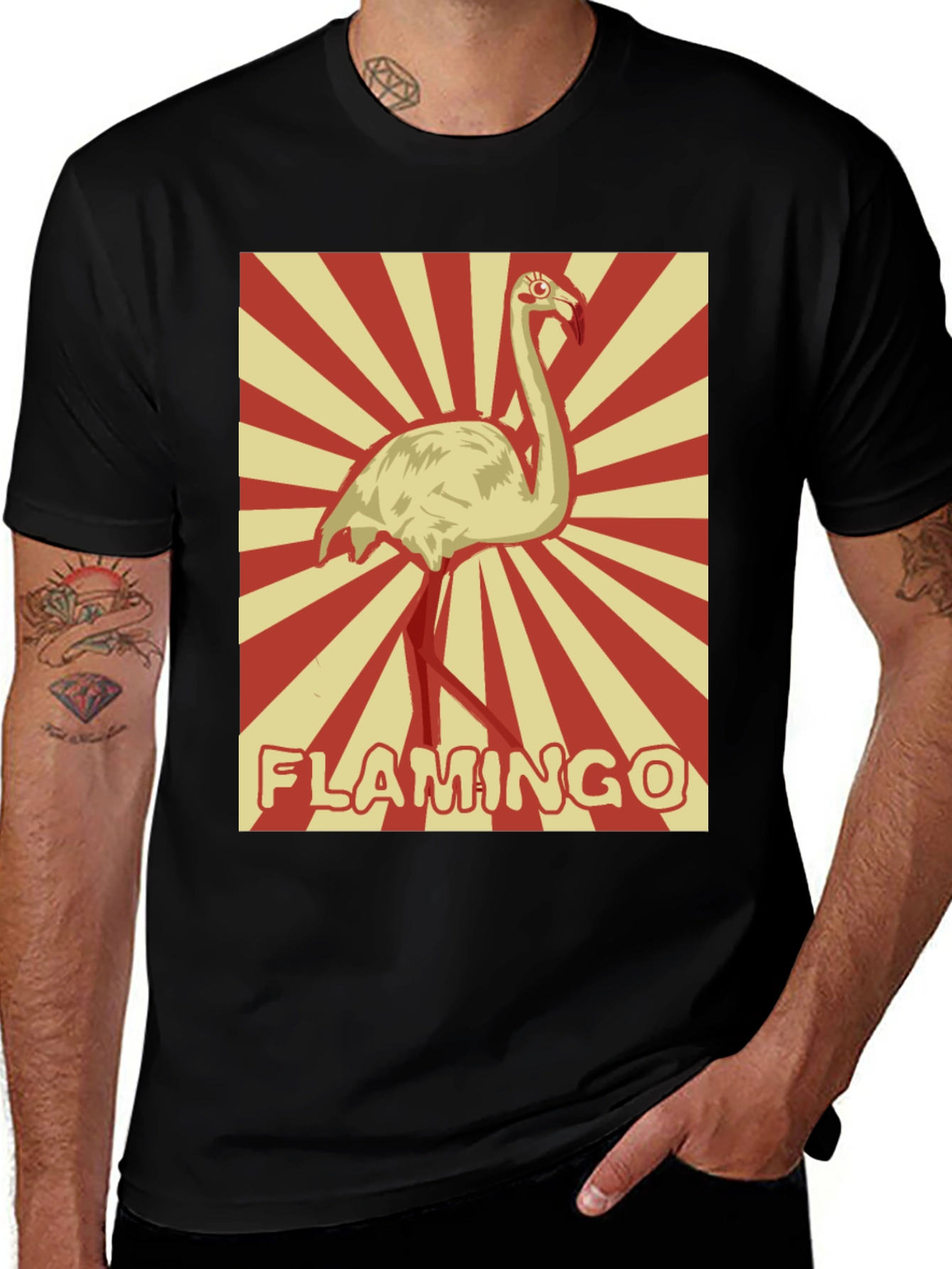 Variant 16 of Retro Flamingo Graphic T-Shirt