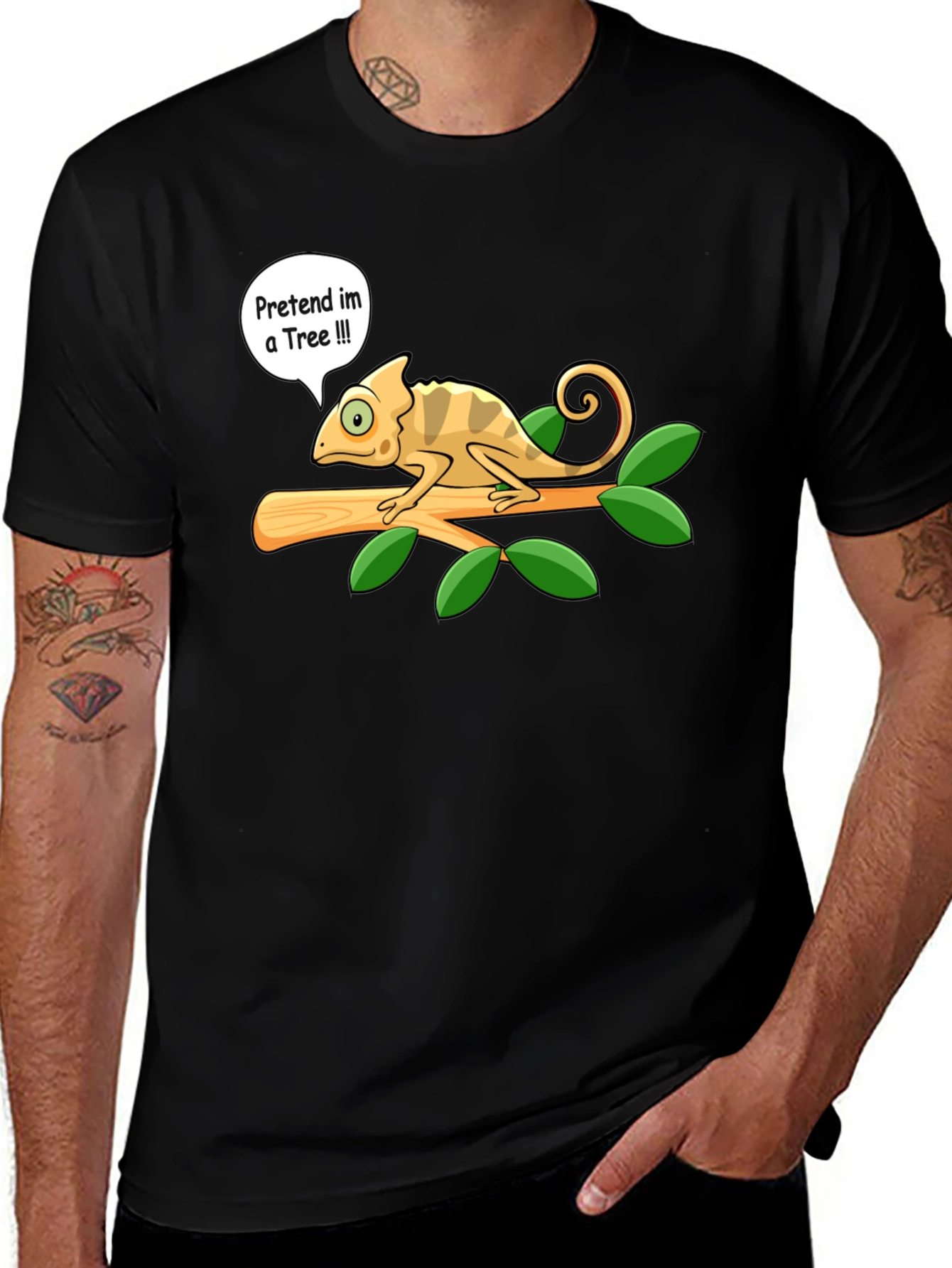 Variant 17 of Pretend I'm a Tree Chameleon Graphic Tee