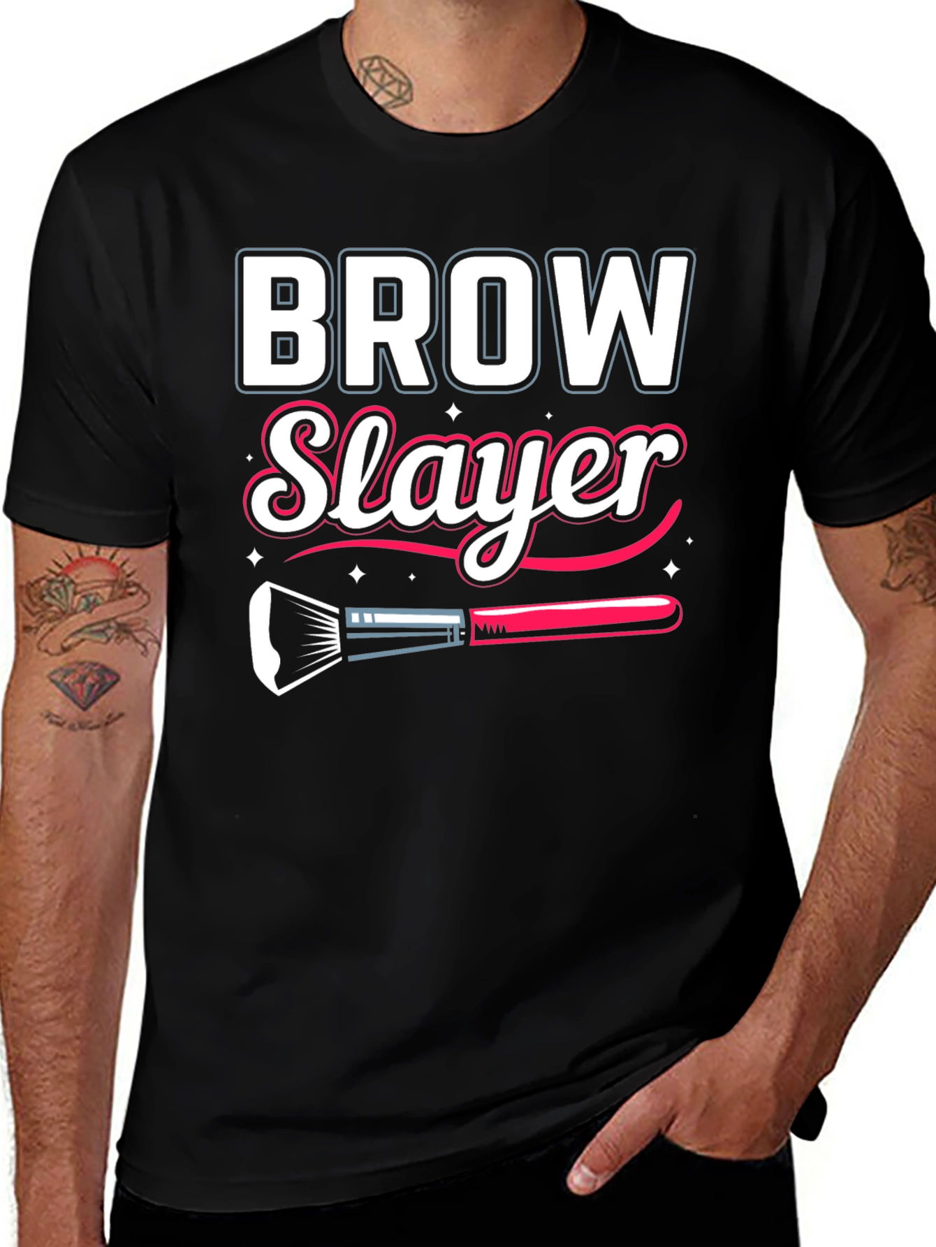Variant 4 of Brow Slayer T-Shirt - Makeup Artist Gift