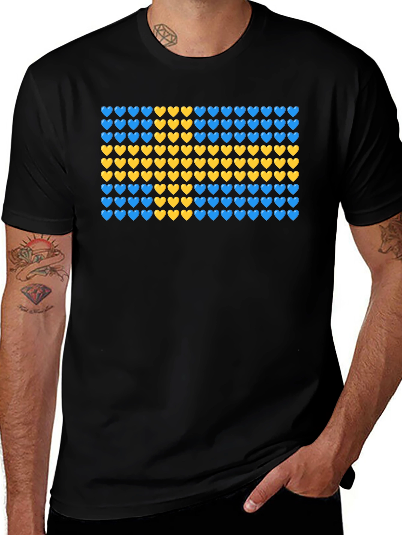 Variant 11 of Sweden Heart Flag T-Shirt - Stylish Country Pride Tee