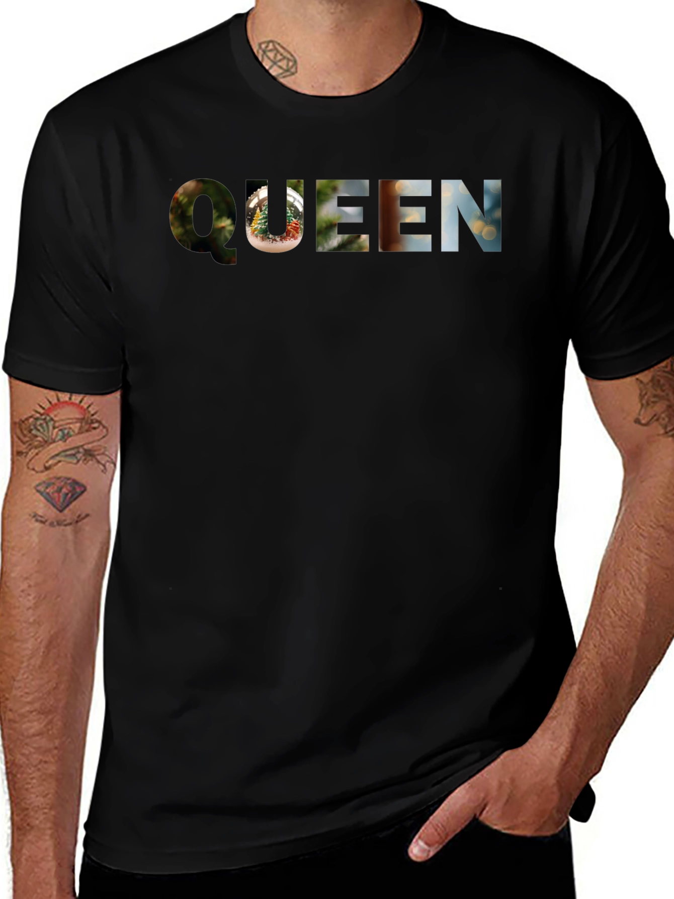Variant 16 of Queen Graphic Print Crew Neck T-Shirt