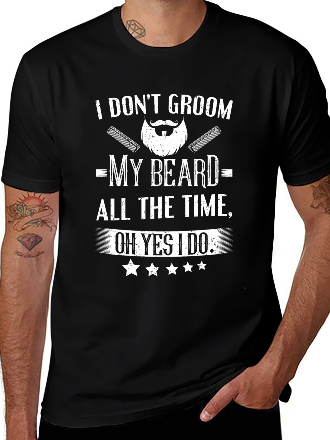 Variant 16 of Funny Beard Grooming T-Shirt - Humor Apparel