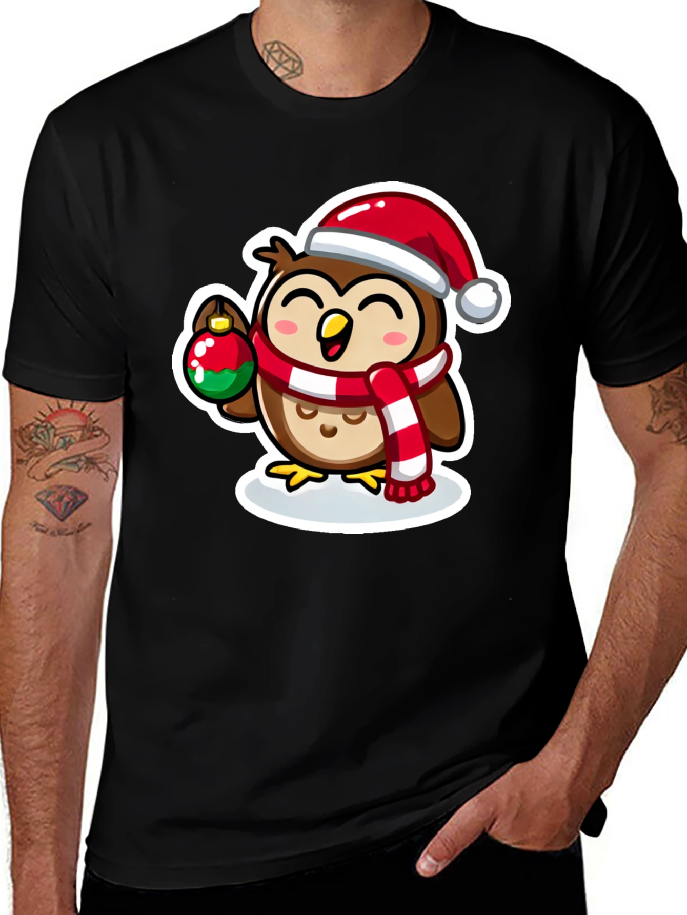 Variant 15 of Festive Owl Graphic Tee