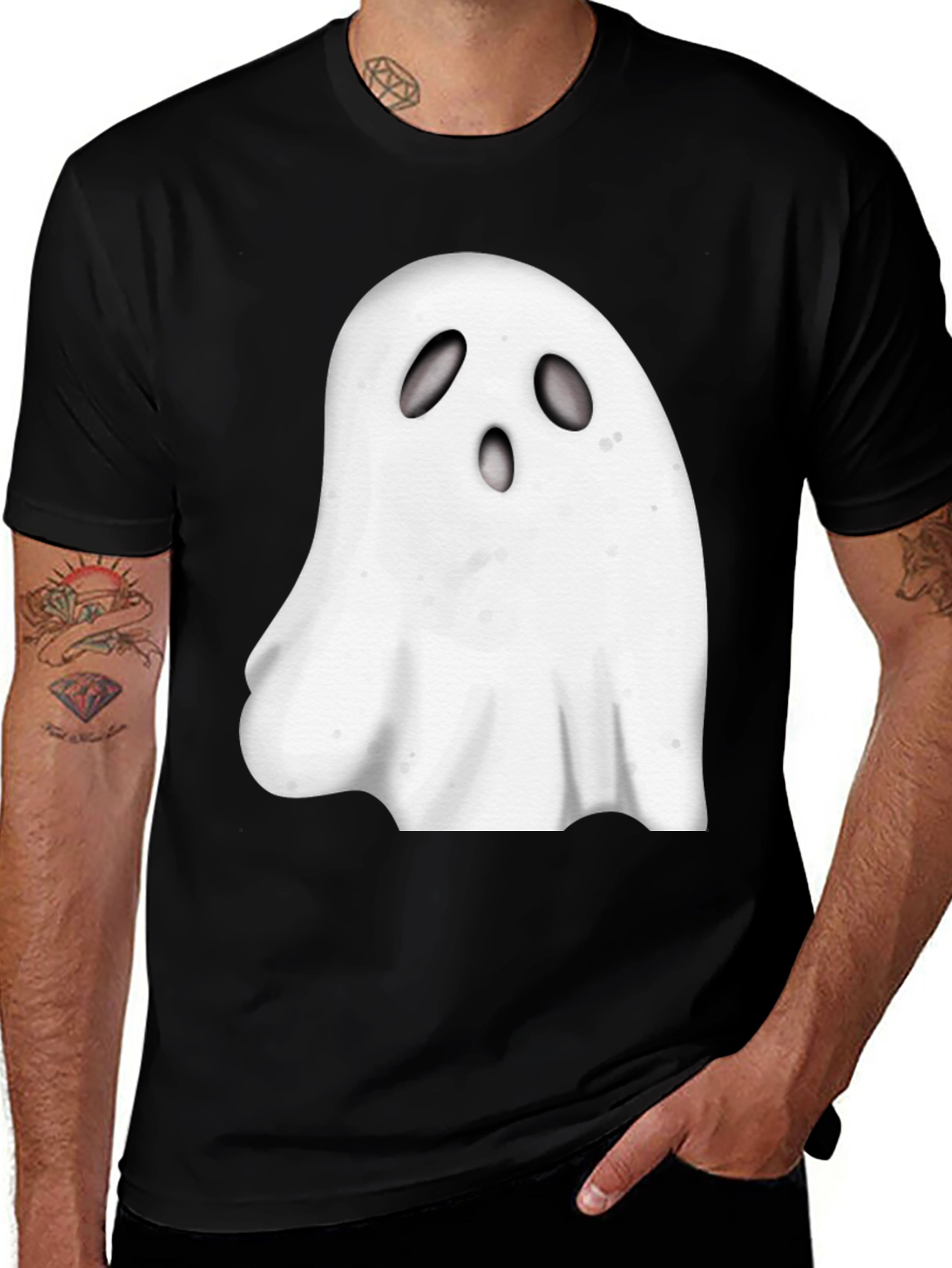 Variant 9 of Ghost Graphic Tee - Spooky Season Essential