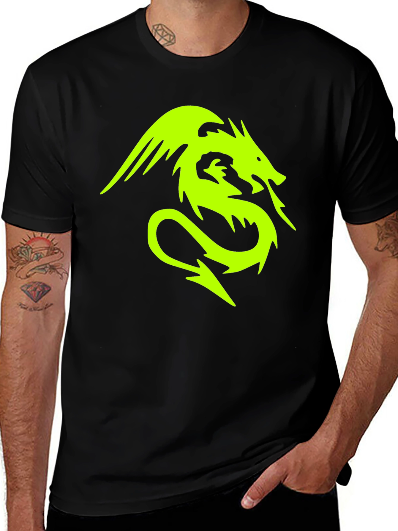 Variant 19 of Dragon Graphic Black T-Shirt