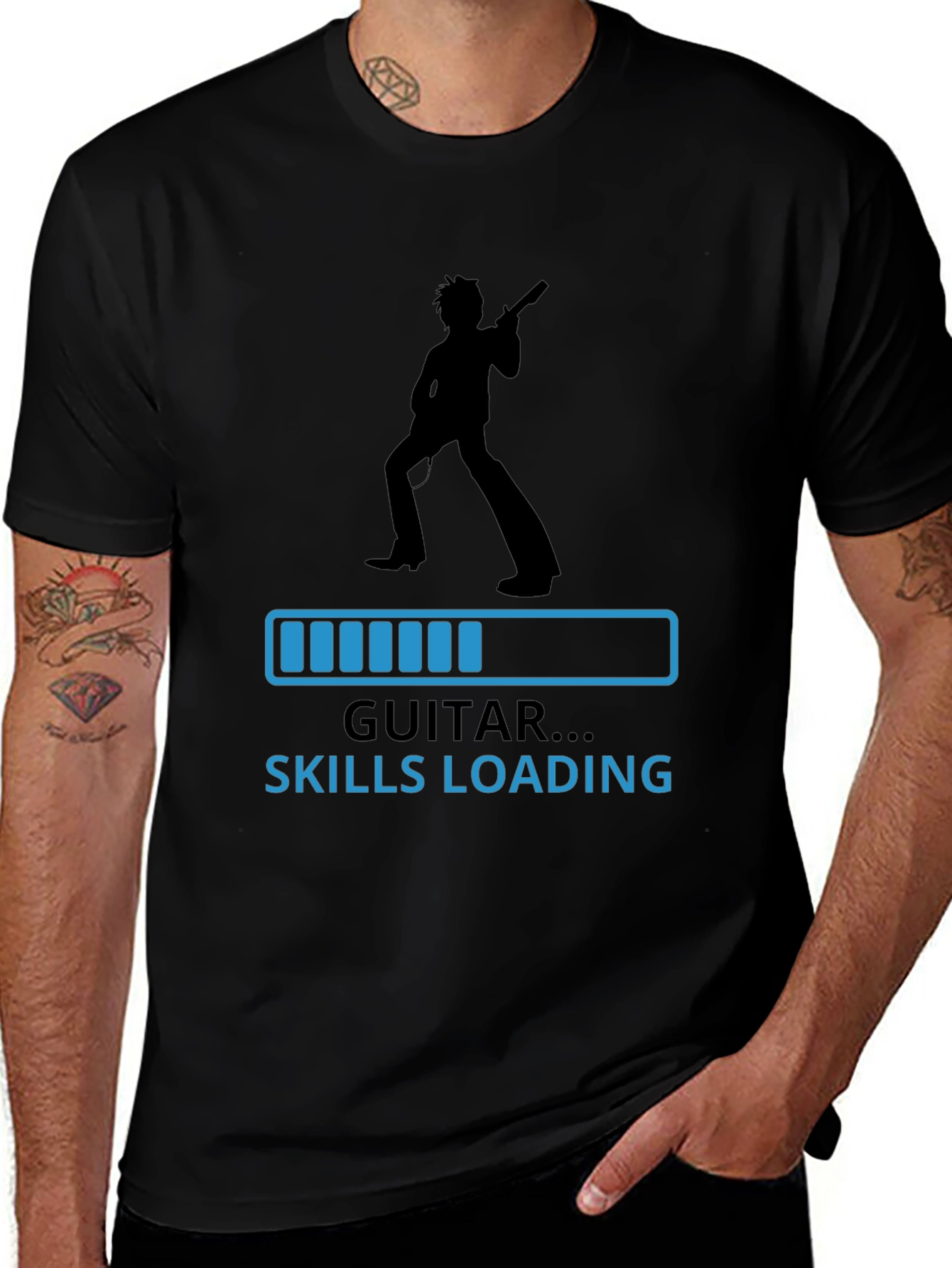 Variant 29 of Guitar Skills Loading T-Shirt - Musician Tee