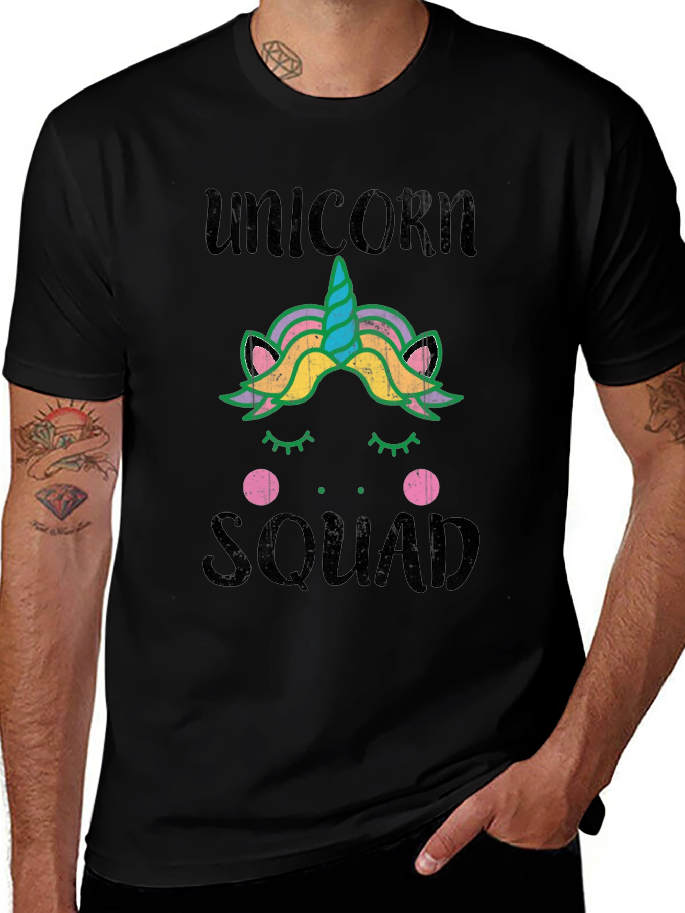 Black Unicorn Squad Graphic T-Shirt main image