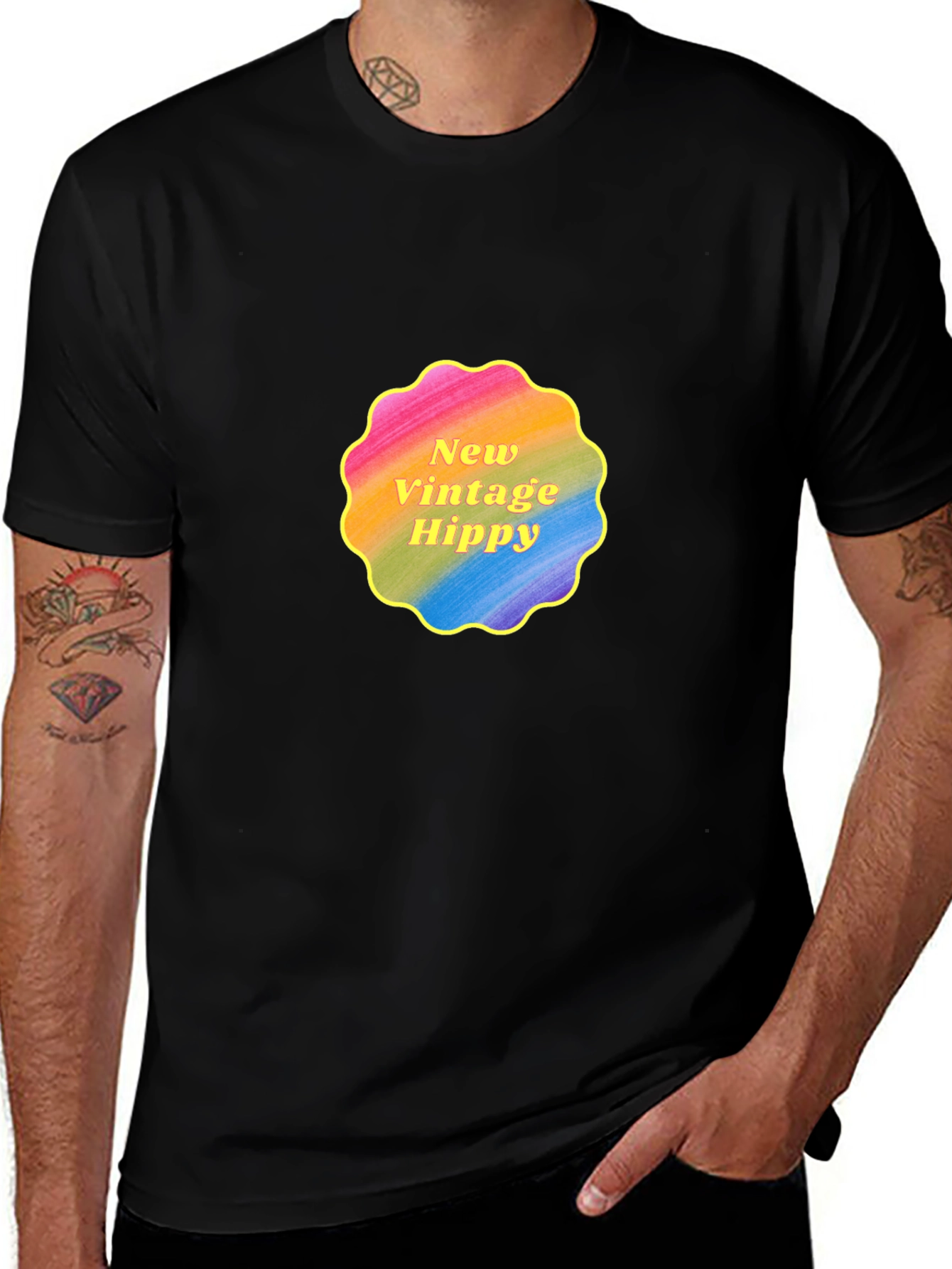 Variant 20 of Vintage Rainbow Hippie T-Shirt