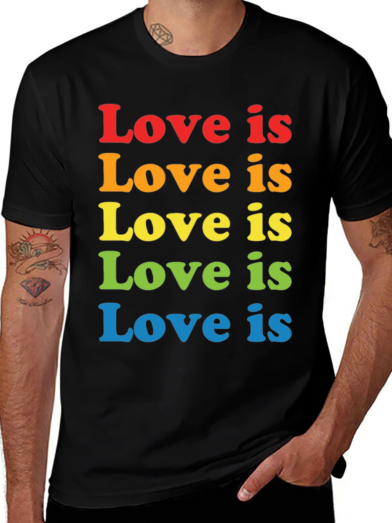 Variant 21 of Love Is Love T-Shirt - Pride LGBTQ Rainbow Colors
