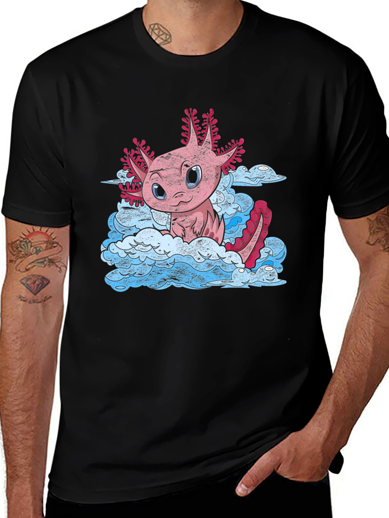 Variant 21 of Axolotl in Clouds Graphic Tee