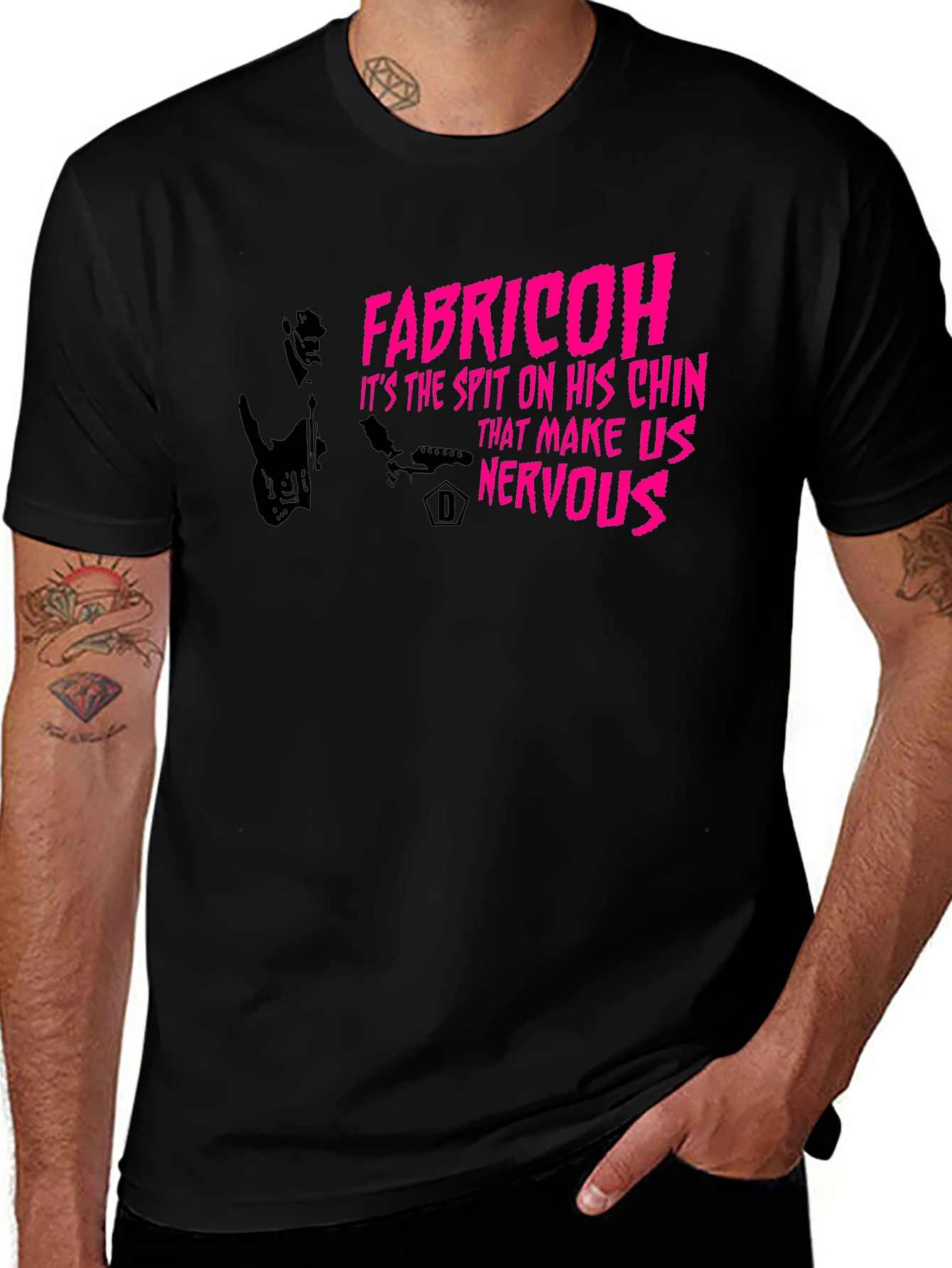 Variant 26 of Fabricoh Spit on His Chin Graphic Tee