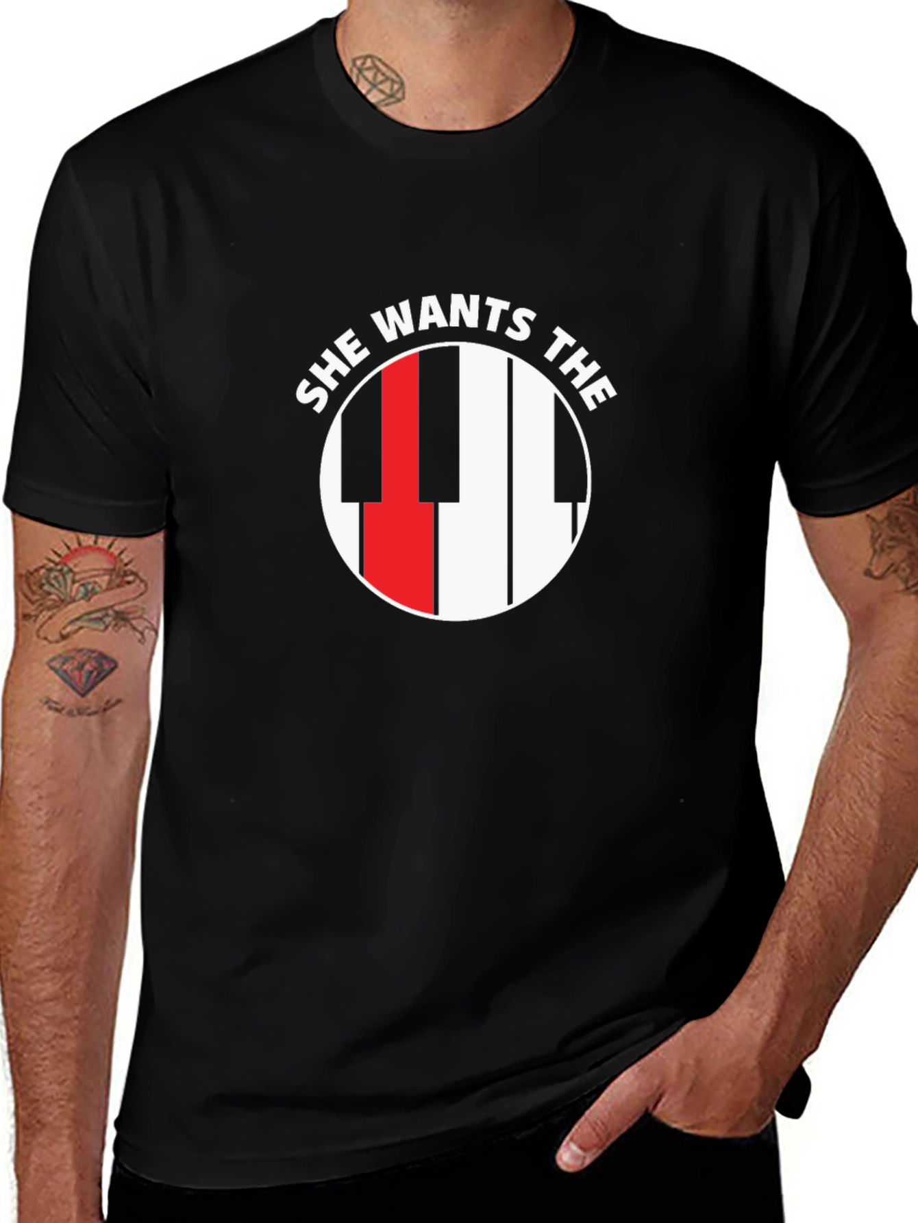 Variant 2 of She Wants The Piano T-Shirt