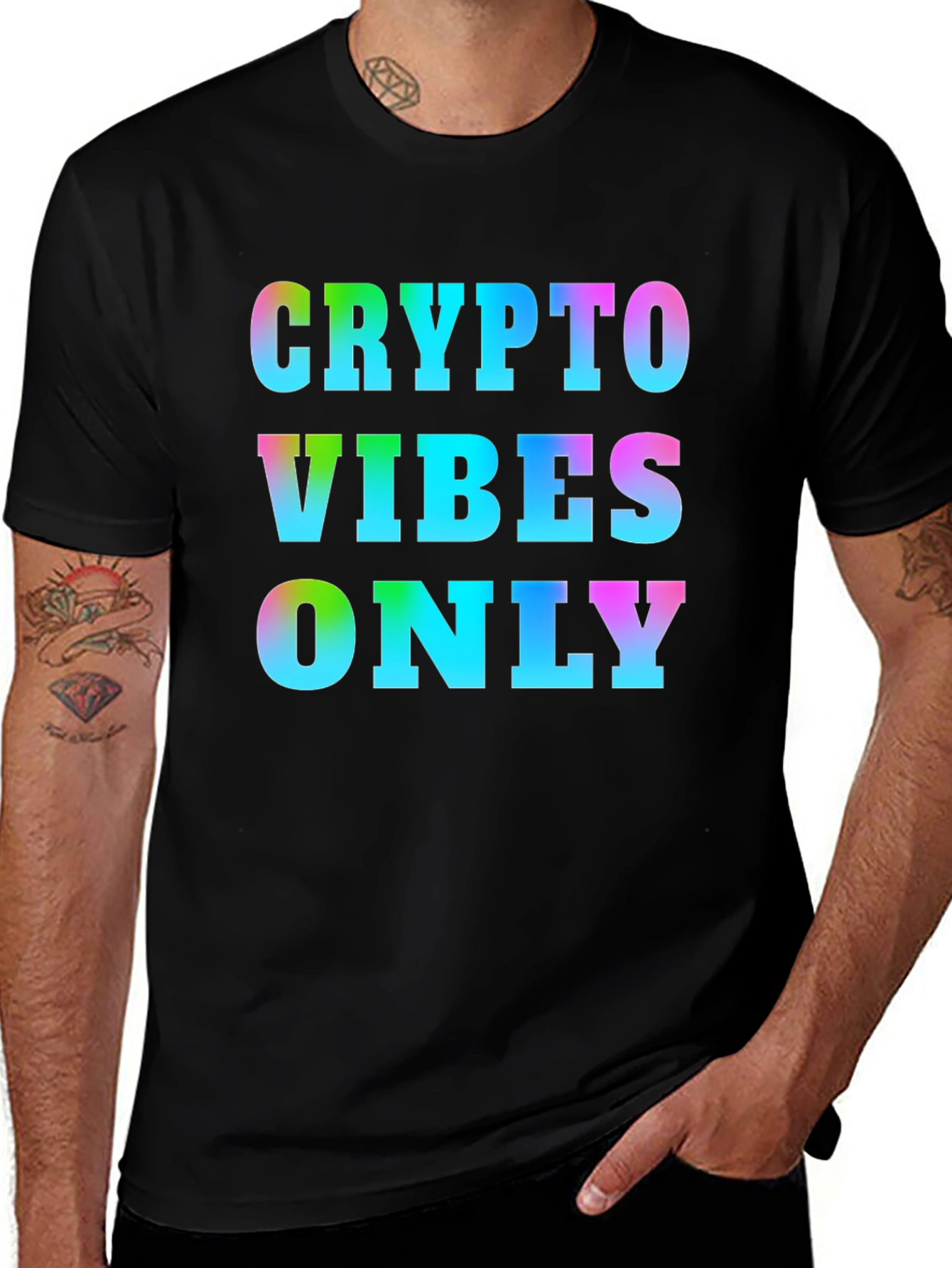 Variant 27 of Crypto Vibes Only Graphic T-Shirt
