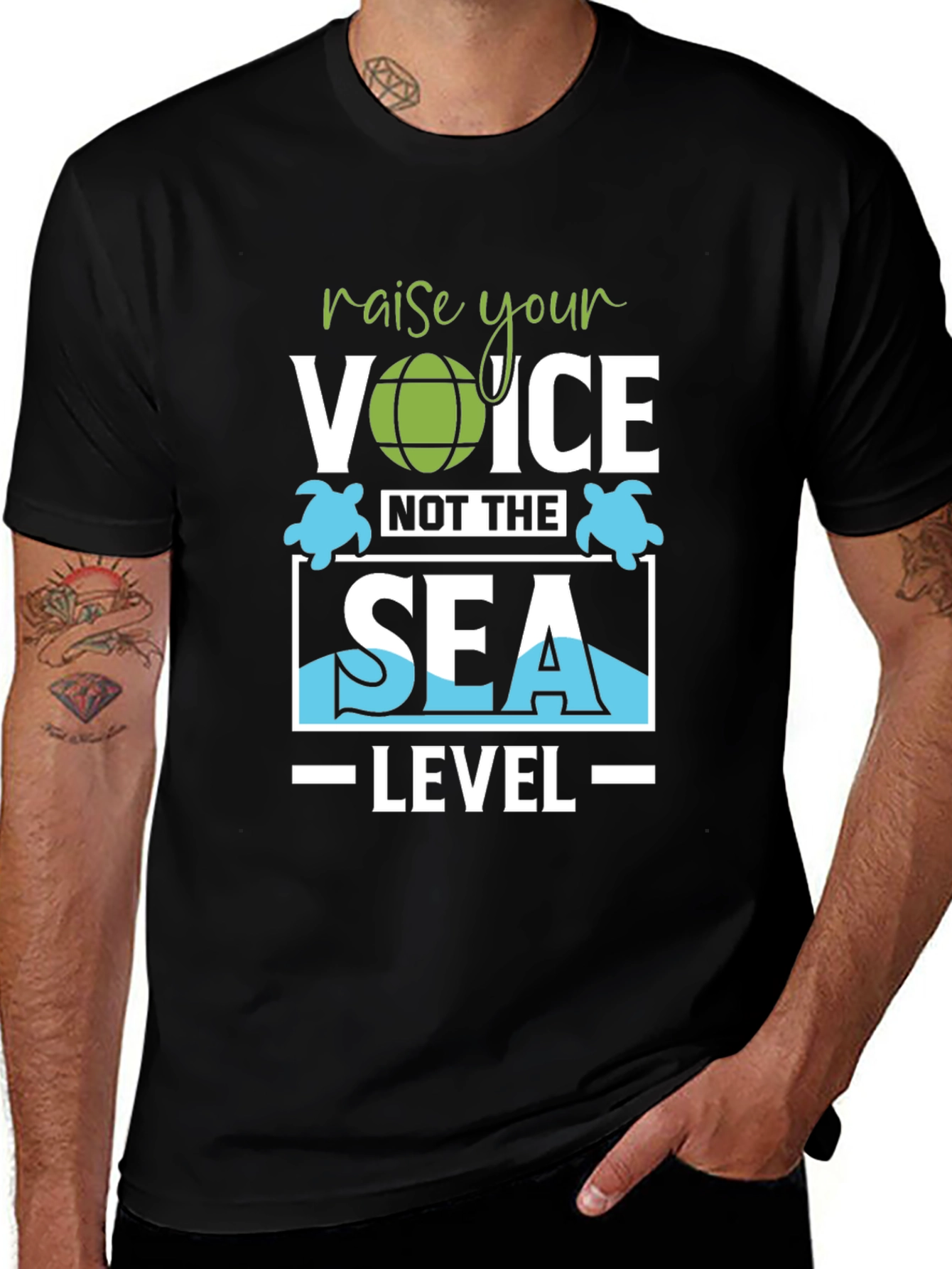Variant 7 of Raise Your Voice T-Shirt Save Sea Turtles