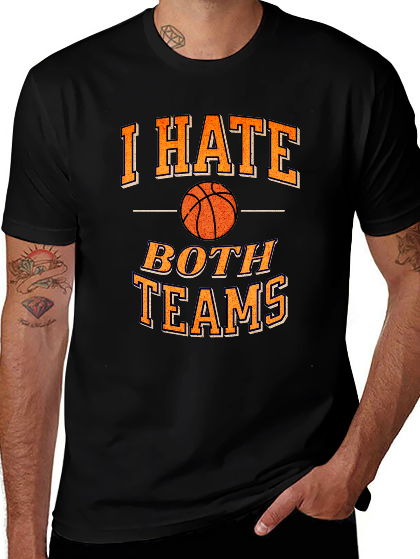 Variant 17 of Funny Basketball I Hate Both Teams T-Shirt