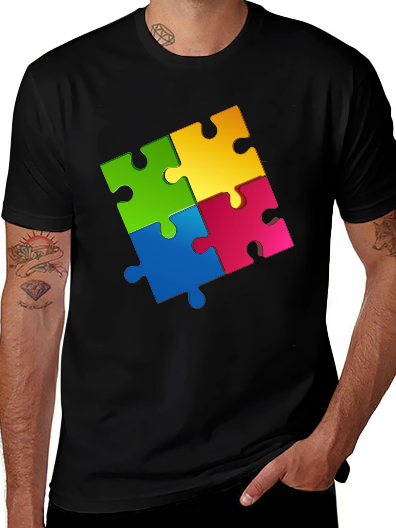 Variant 16 of Puzzle Piece Graphic Tee - Autism Awareness