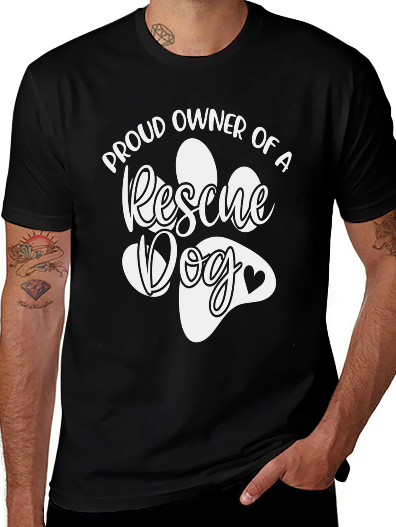 Variant 22 of Proud Rescue Dog Owner T-Shirt