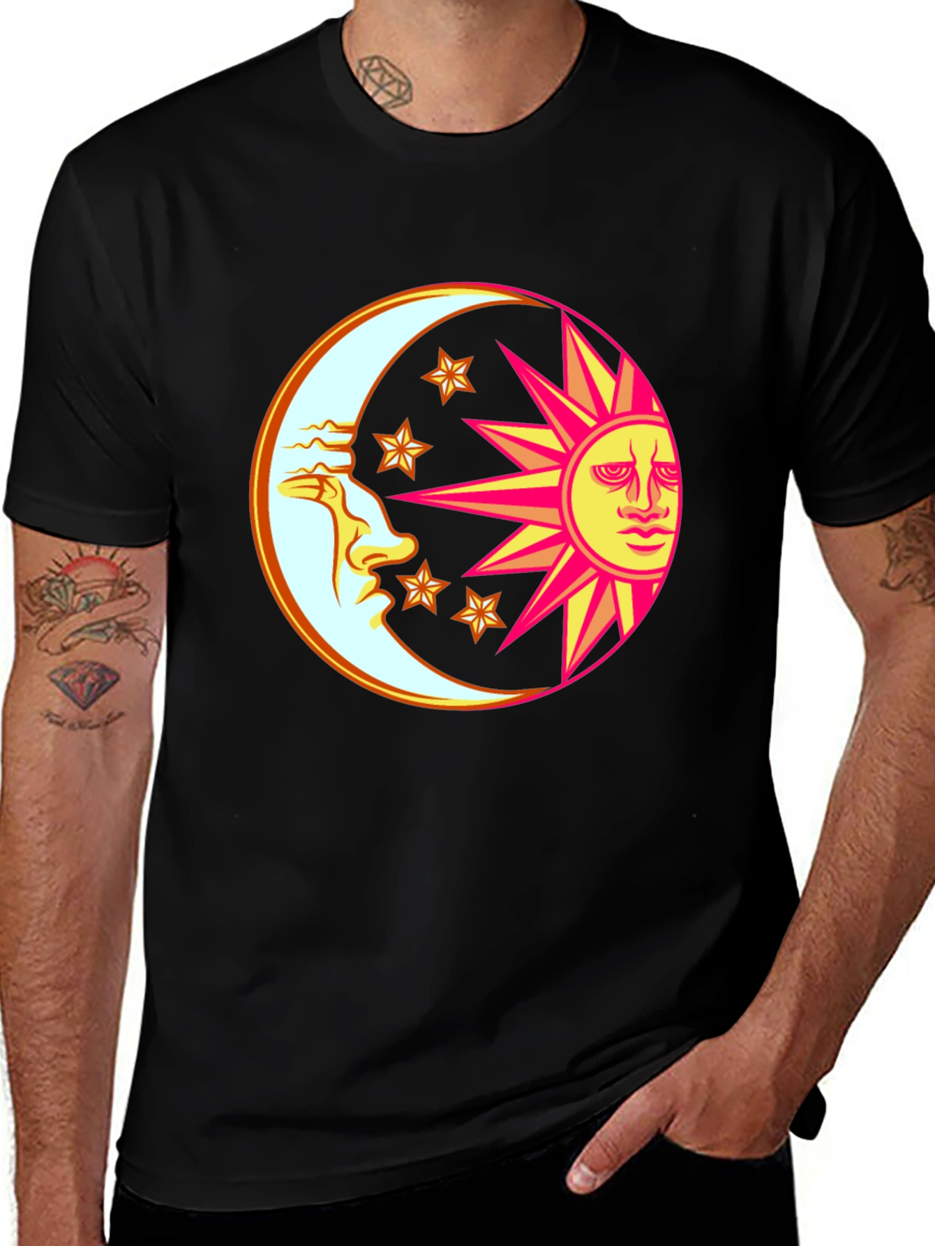 Variant 27 of Celestial Moon & Sun Graphic T-Shirt