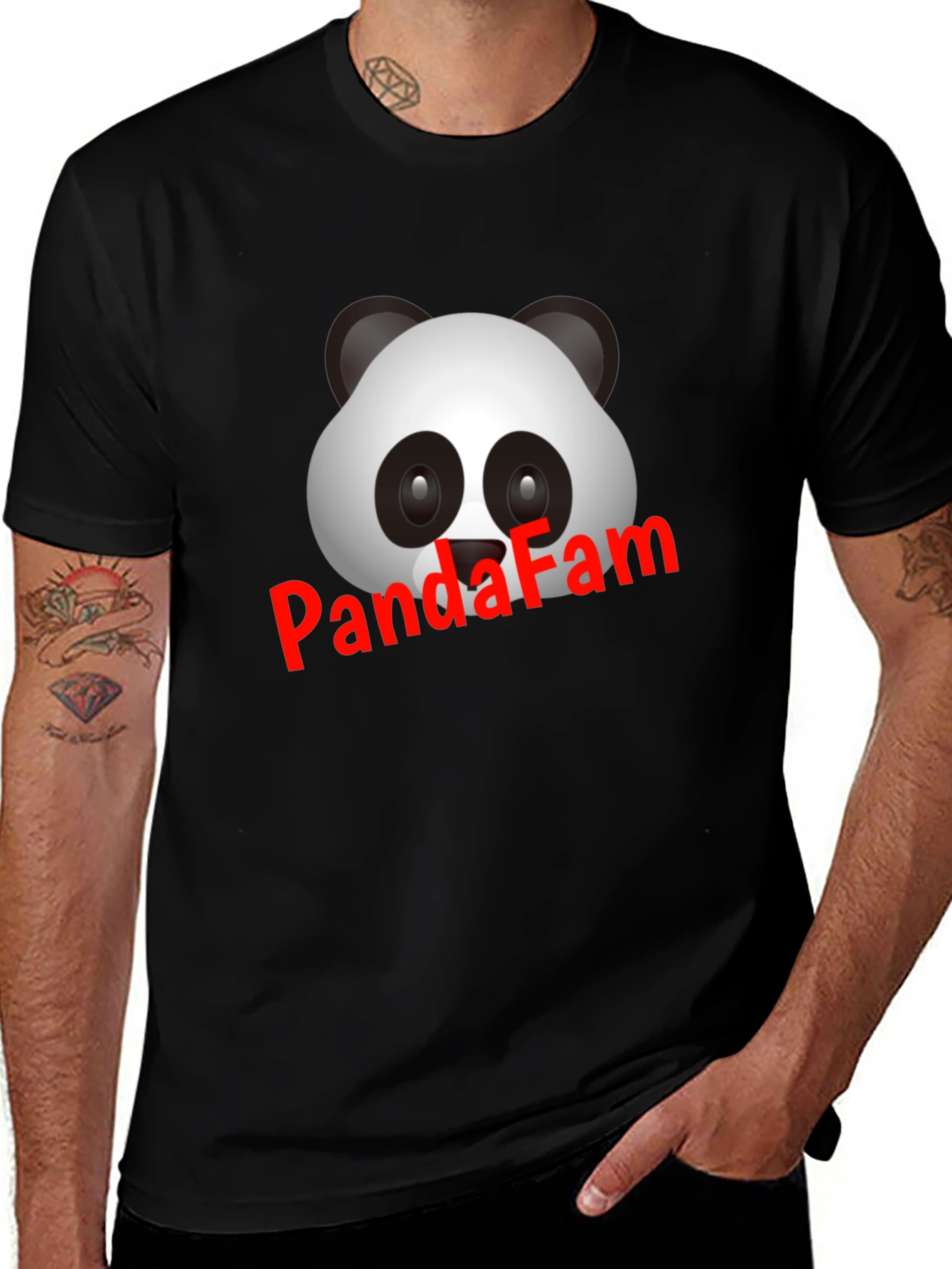 Panda Fam Black T-Shirt