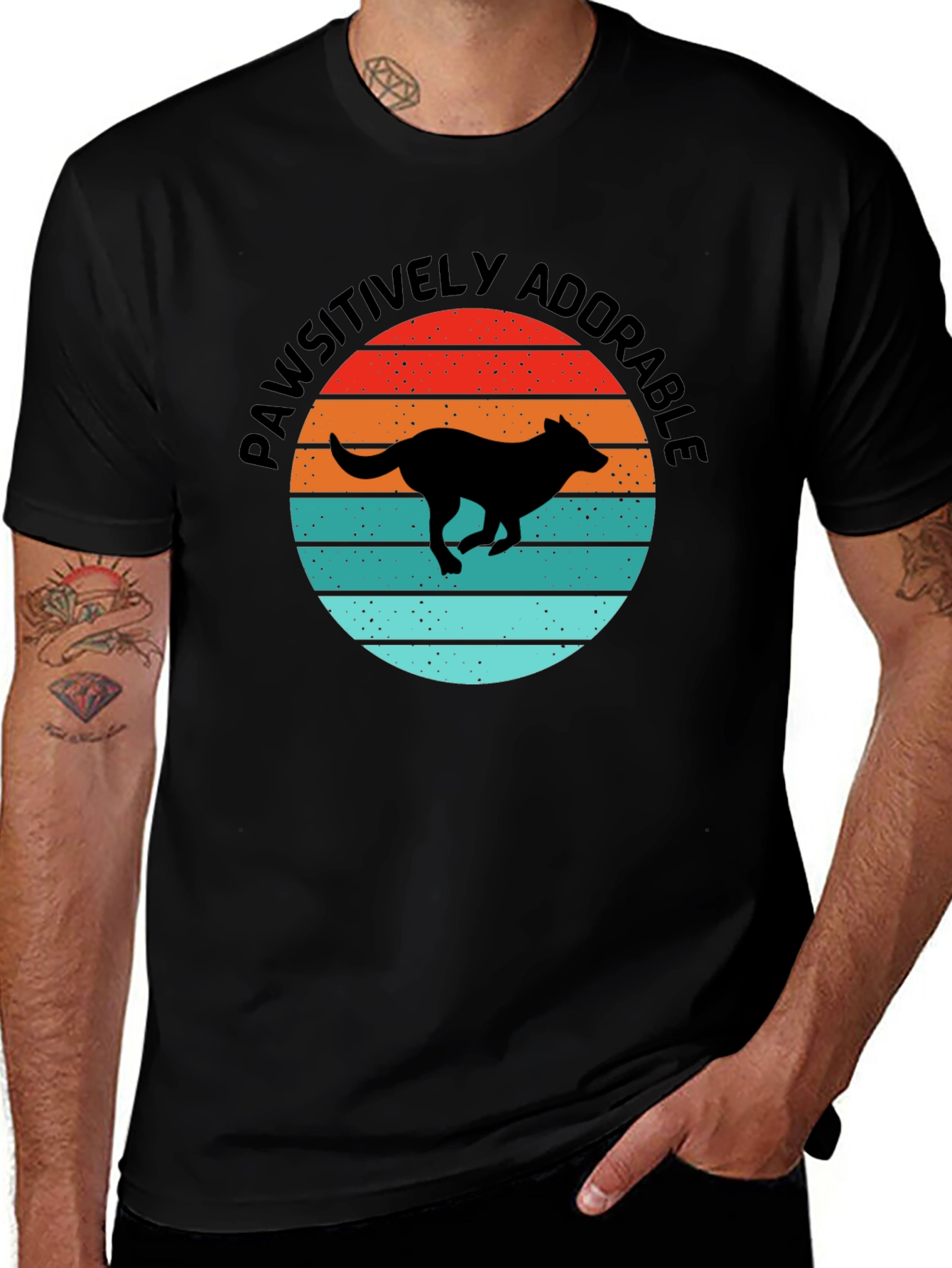 Variant 7 of Pawsitively Adorable Dog Sunset Graphic Tee
