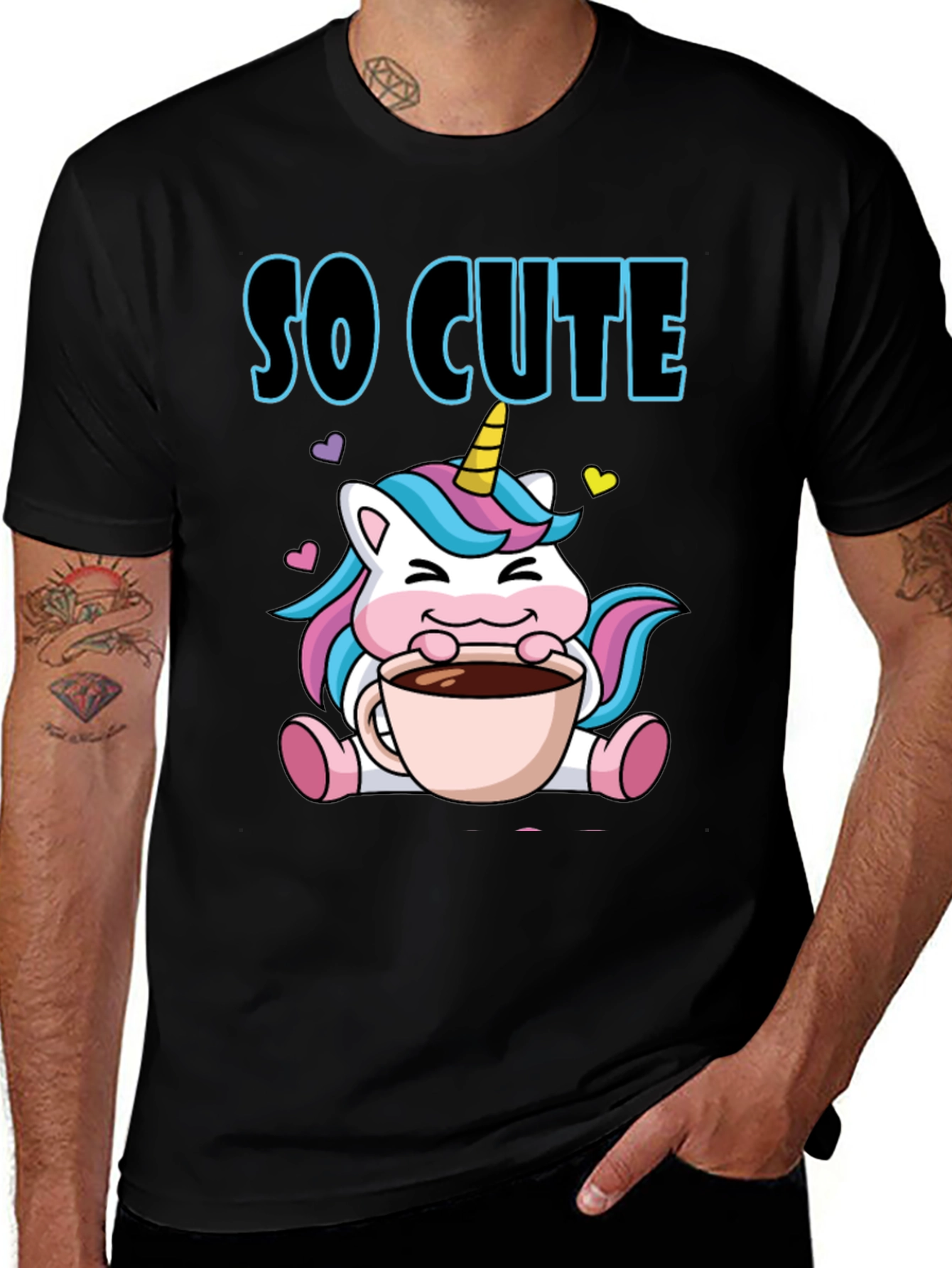 Variant 27 of So Cute Unicorn Coffee T-Shirt