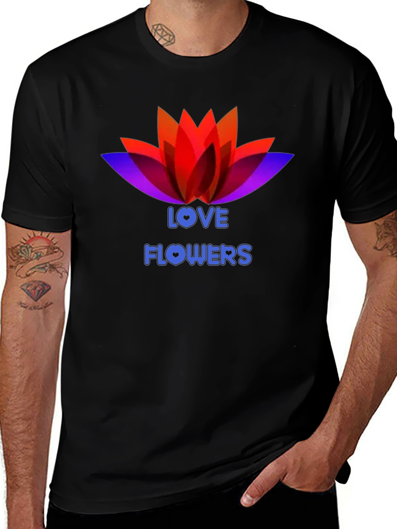 Love Flowers T-Shirt - Stylish Graphic Tee for Flower Lovers