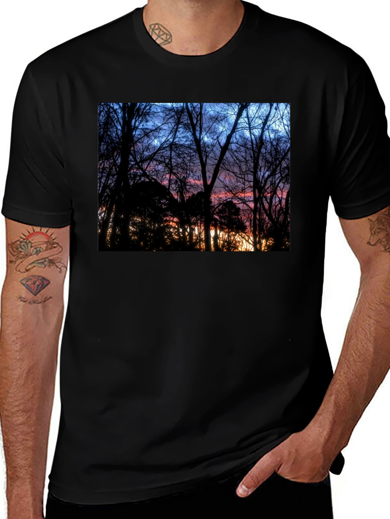 Variant 10 of Sunset Silhouette Graphic Tee